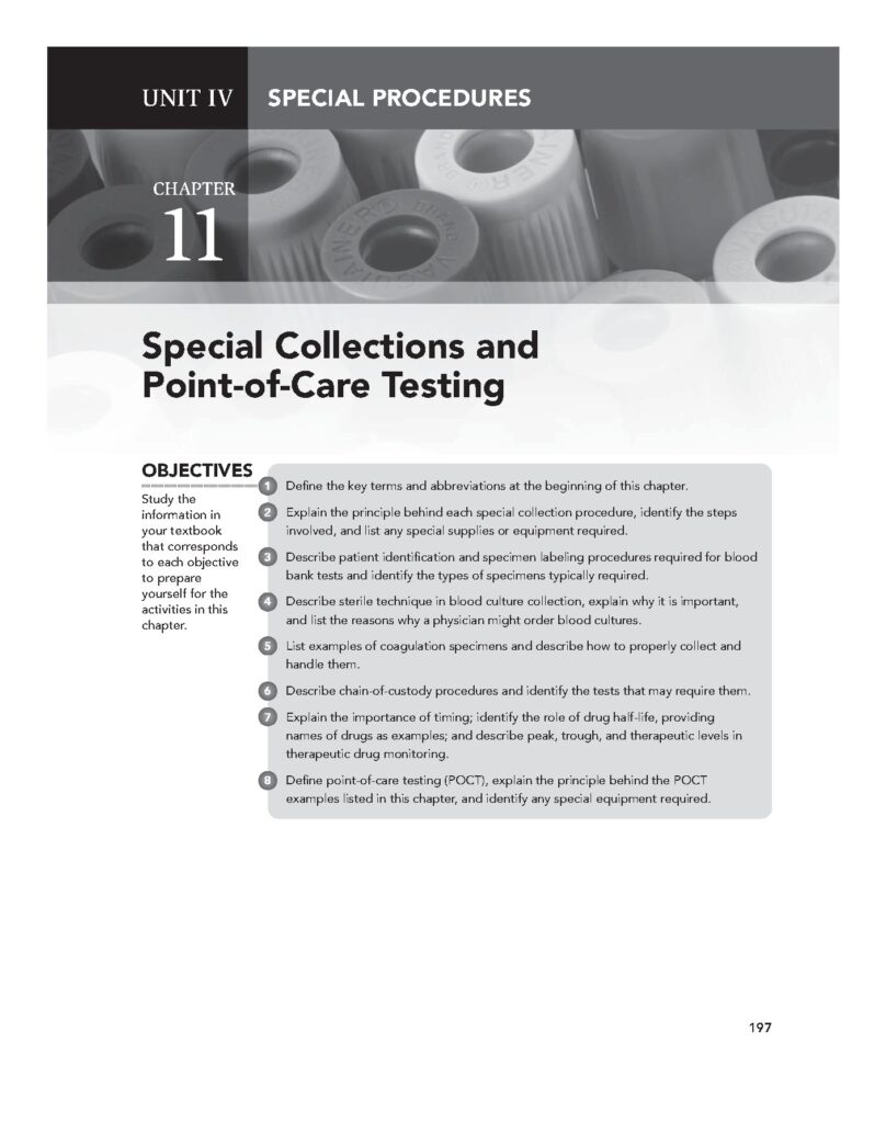 Chapter 11 Answers: Special Collections & Point-of-Care Testing