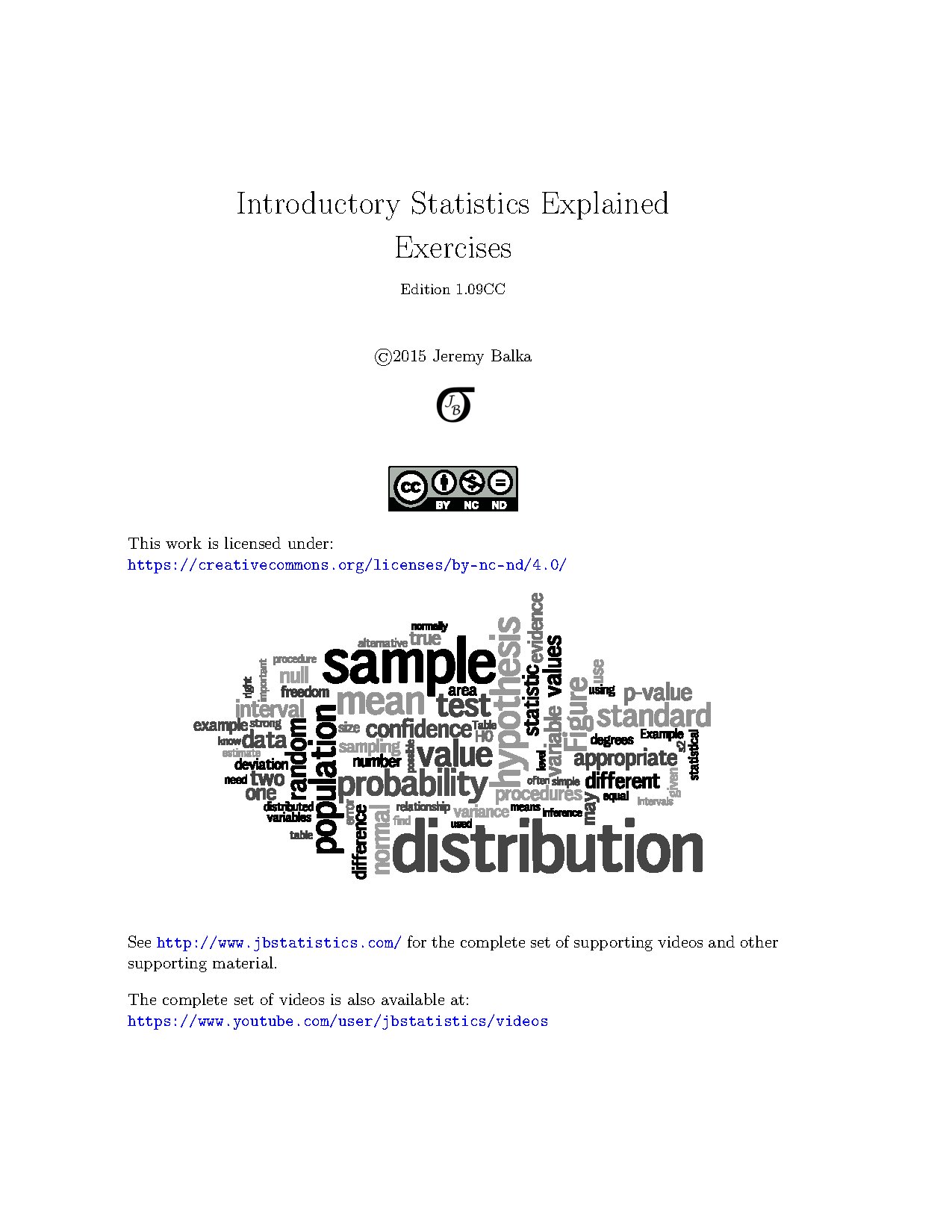 Introductory Statistics Explained Exercises