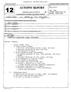 Kobe Bryants Autopsy Report 2020