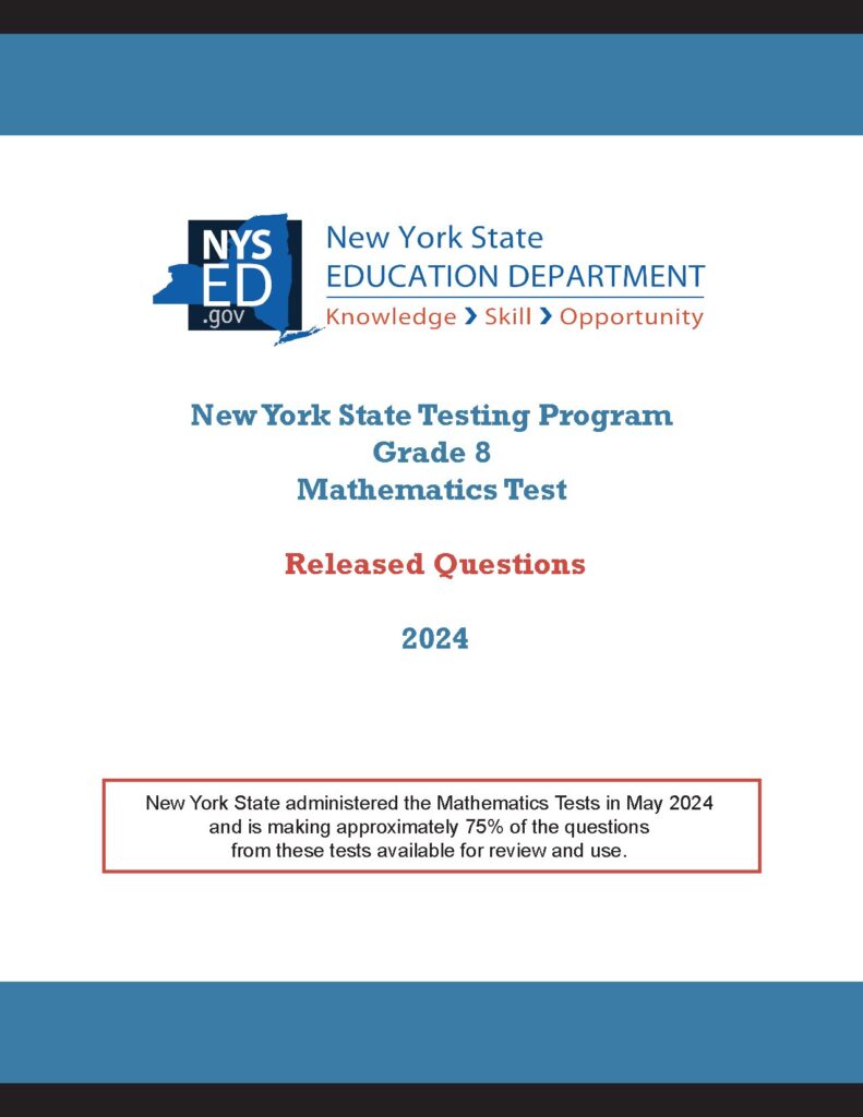 NYS Grade 8 Mathematics Test Released Questions