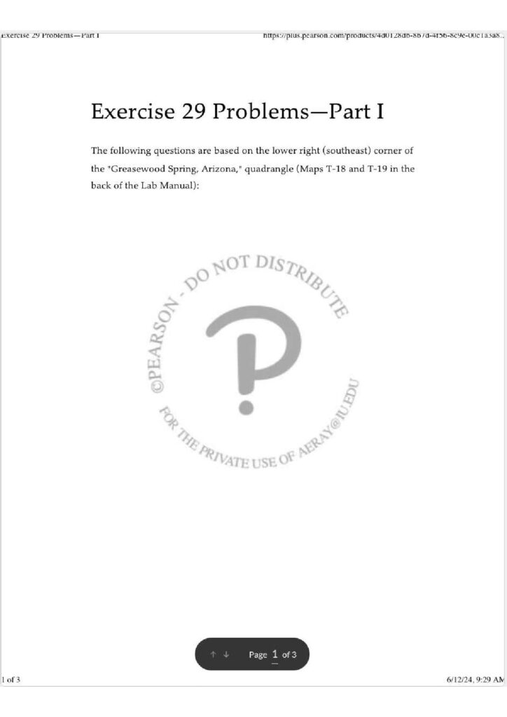 Exercise 29 Problems—Part I