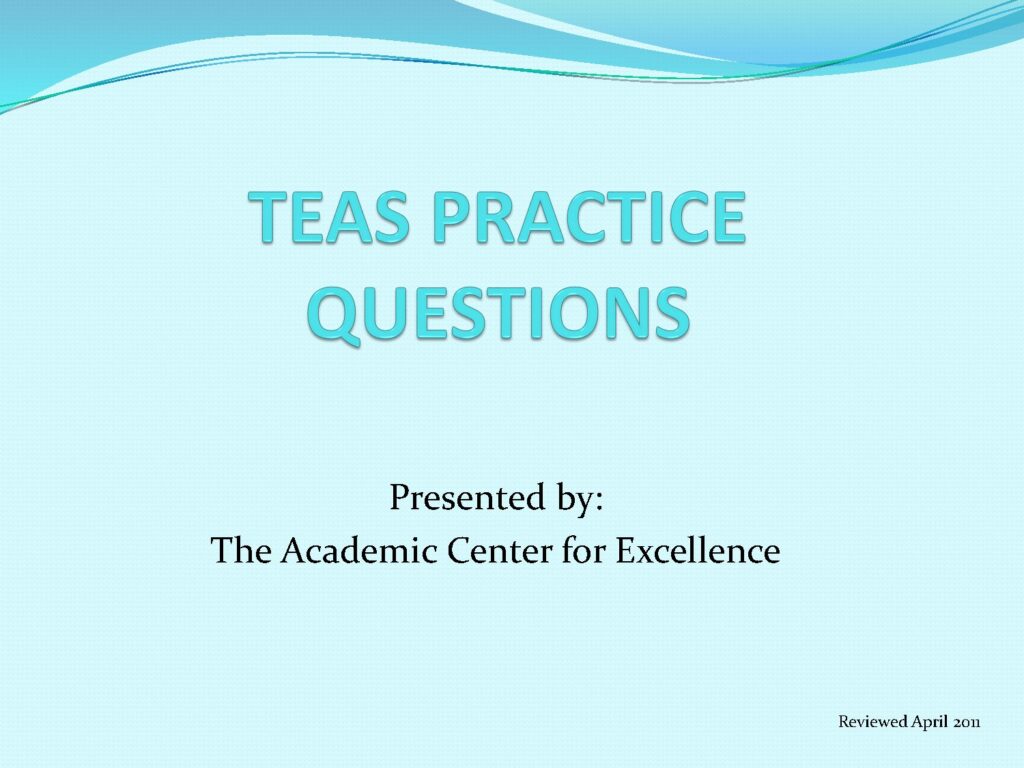 TEAS Practice Questions