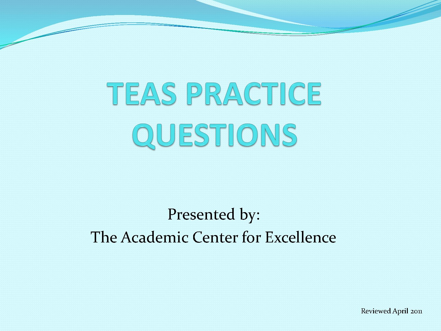 TEAS Practice Questions