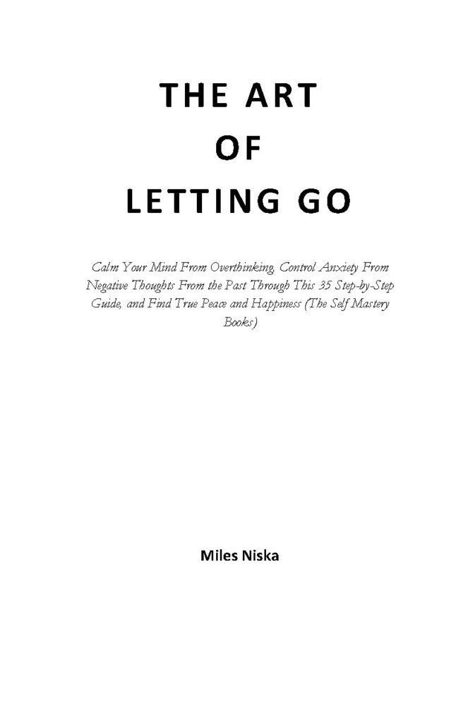 The Art of Letting Go Book by Nick Trenton