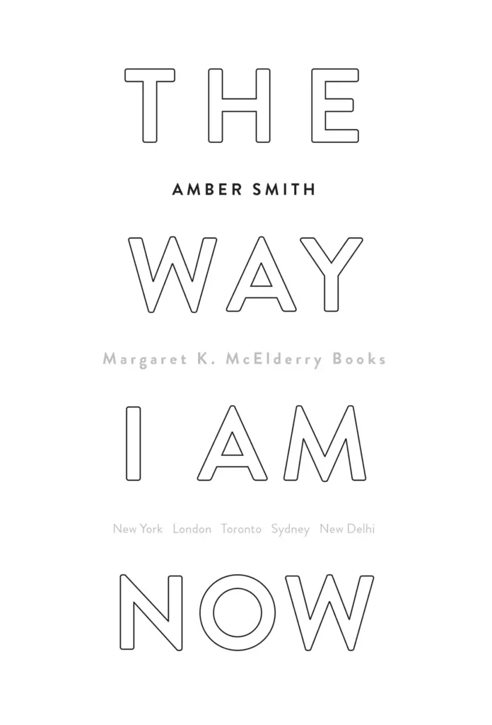 The Way I Am Now by Amber Smith — Figure 1