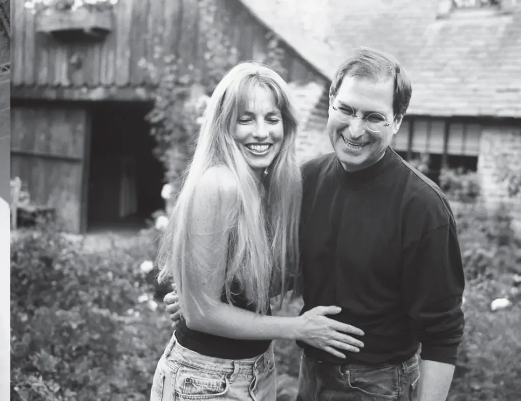 With his wife, Laurene Powell, in their backyard in Palo Alto, August 1997: She was the sensible