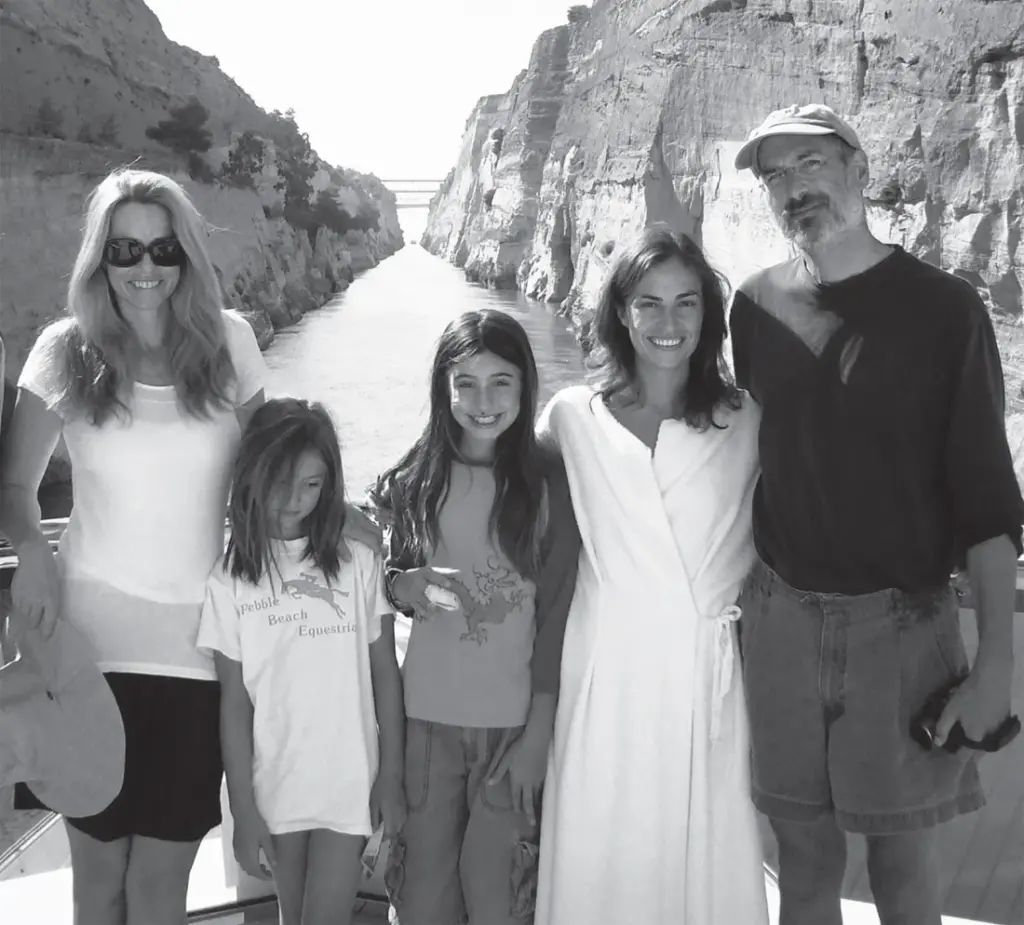 With Laurene, Eve, Erin, and Lisa at the Corinth Canal in Greece, 2006: “For young people,