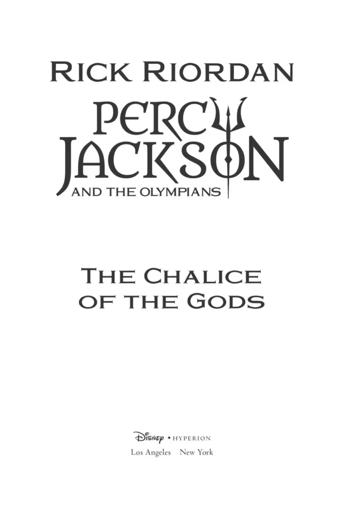 Chalice Of The Gods by Rick Riordan — Figure 1