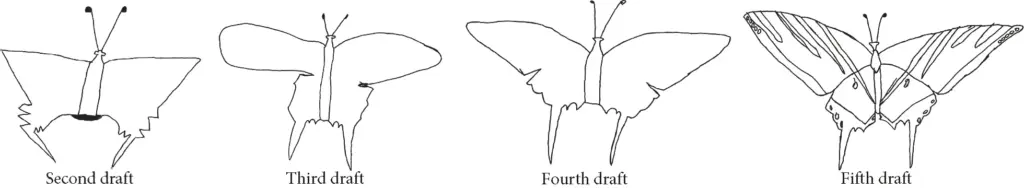 For the final draft, Austin was ready to color it in. When Ron showed