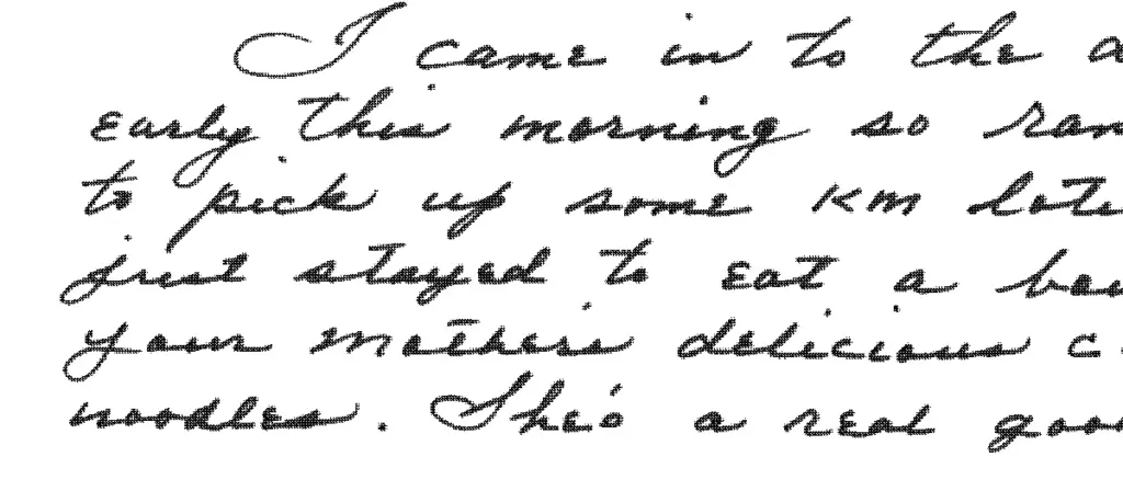 The baseline will be straight and even. This handwriting is that of a person who spends time putting