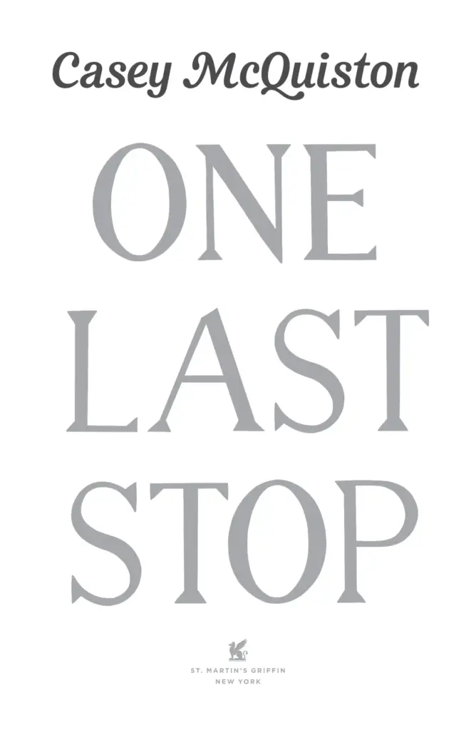 One Last Stop by Casey McQuiston — Figure 1