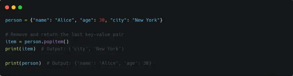 8. dict.clear()