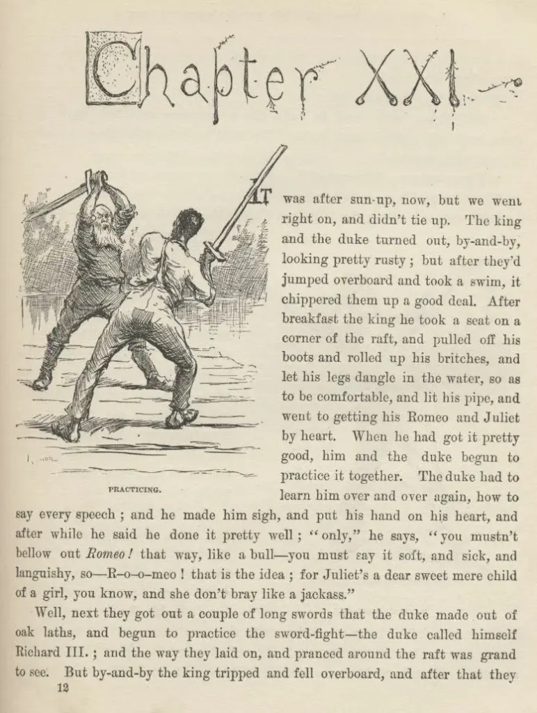 Adventures of Huckleberry Finn by Mark Twain — lantern till we was clear out of sight of it.