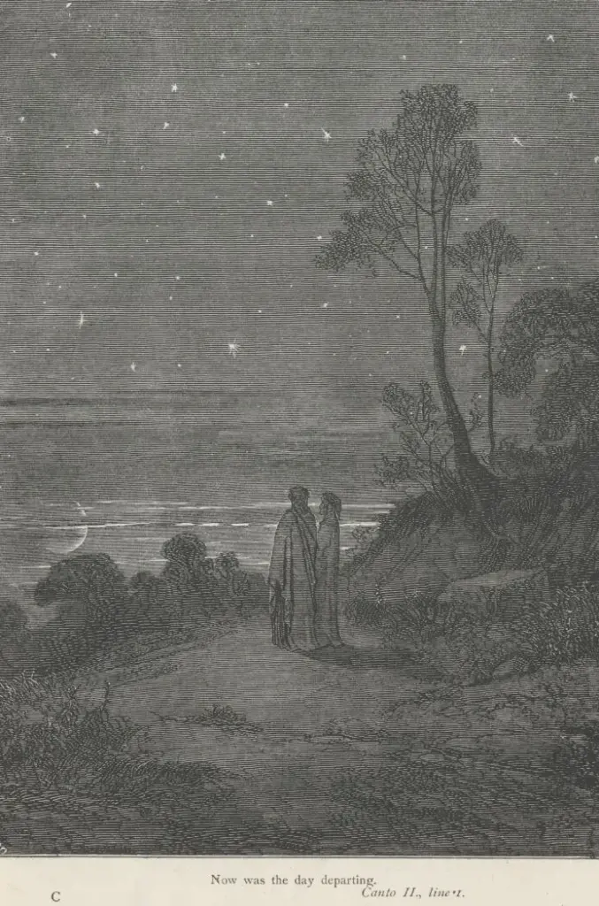Now was the day departing, and the air,