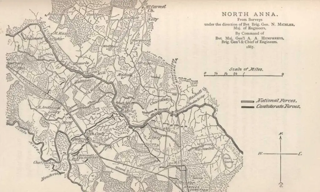 Warren's corps was moved from Harris's Store to Jericho Ford, Wright's