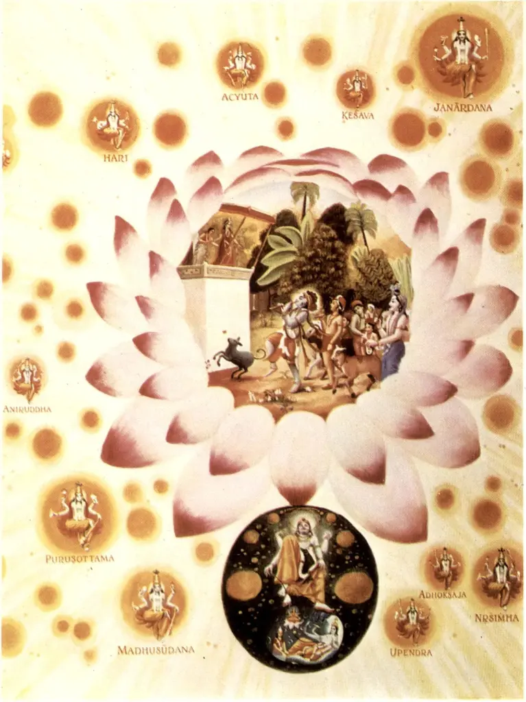 ILUSTRACION  DIECISIETE- E l  enorme loto es el  planeta espiritual original,