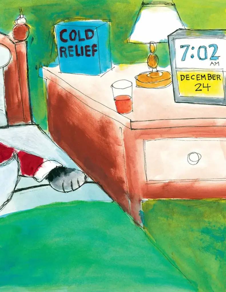 was the day before Christmas and Santa was ill. In