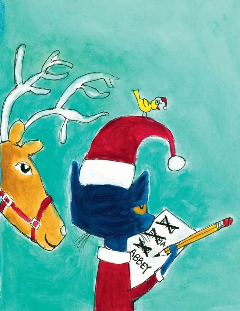 Pete the Cat Saves Christmas by Eric Litwin — Each time he delivered a holiday gift,