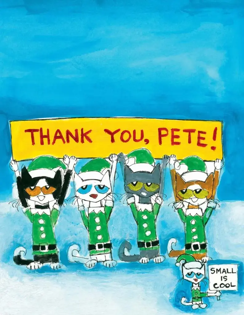 Pete the Cat Saves Christmas by Eric Litwin — Back at the North Pole, old Santa was waiting.