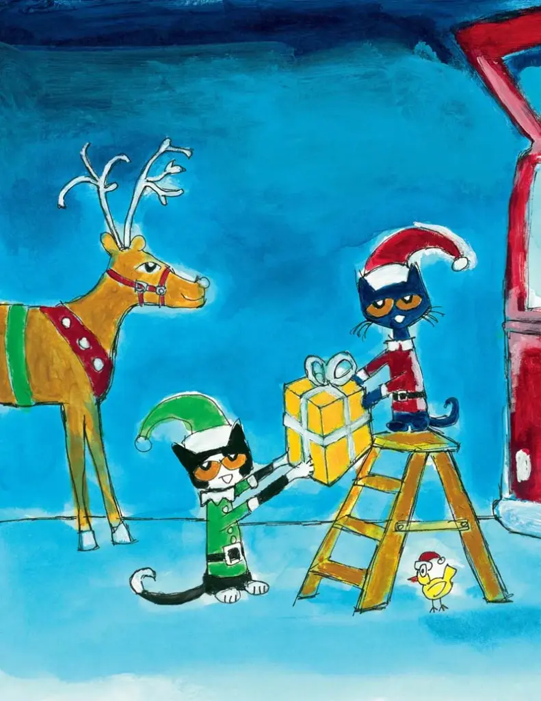 The reindeer were waiting to give Pete a tow,