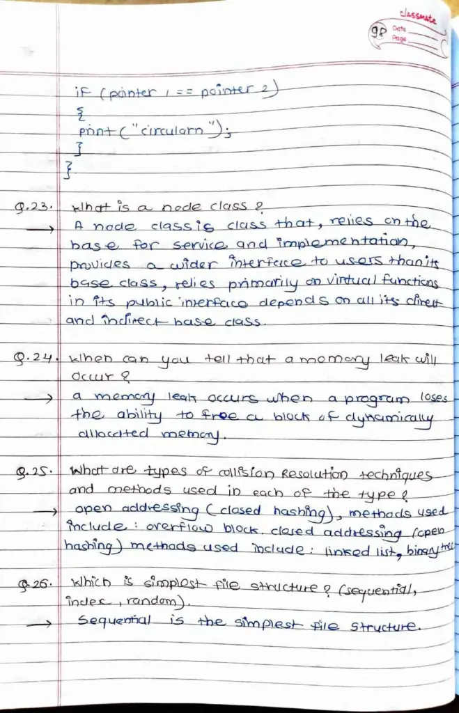 Data Structures and Algorithms Handwritten Notes — Figure 6