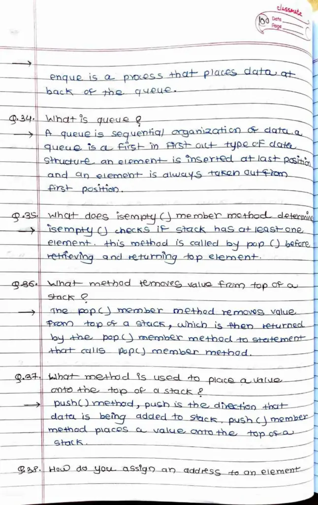 Data Structures and Algorithms Handwritten Notes — Figure 7