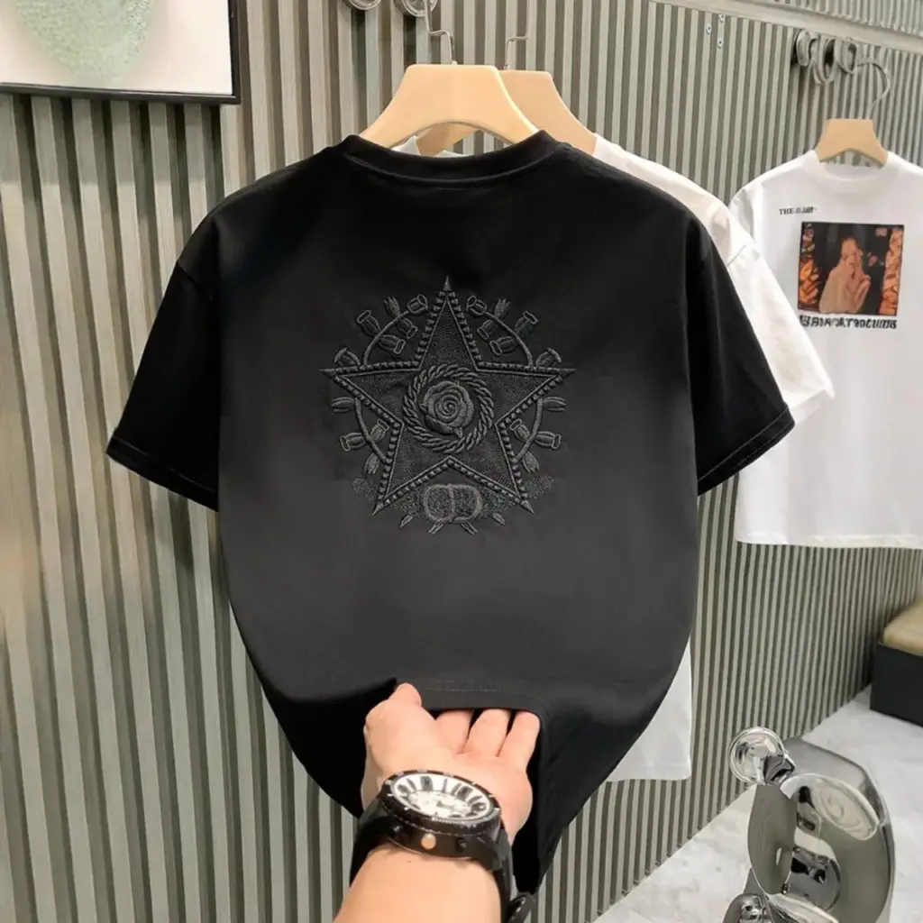 T-shirt Etoile Broderie (Noir)