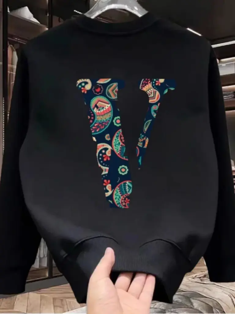 Sweatshirt V Paisley (Noir)